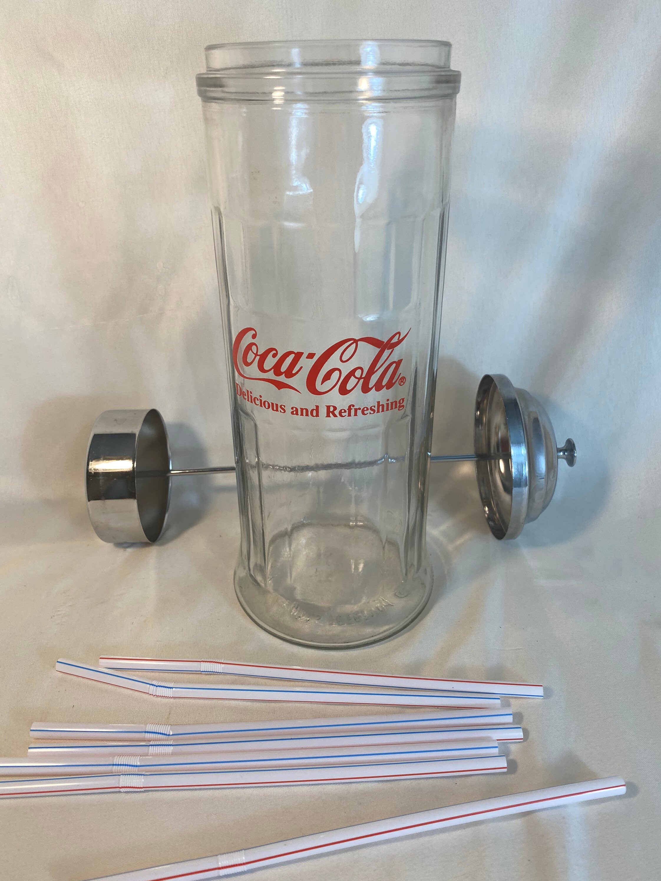 Vintage Cocacola Straw Dispenser NOT a Reproduction 30 Years Etsy