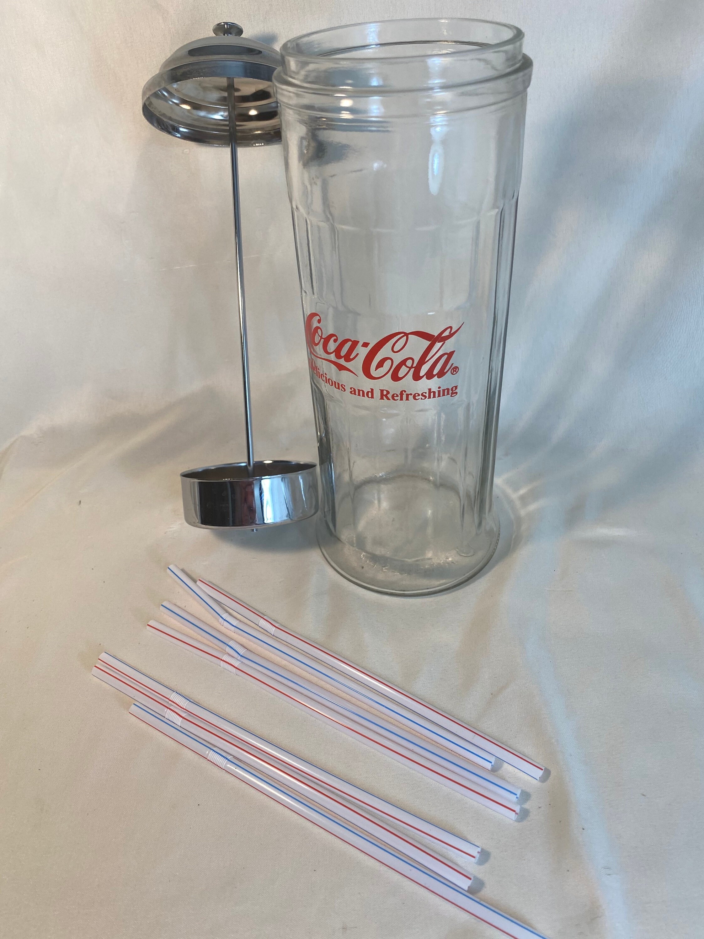 Vintage Cocacola Straw Dispenser NOT a Reproduction 30 Years Etsy