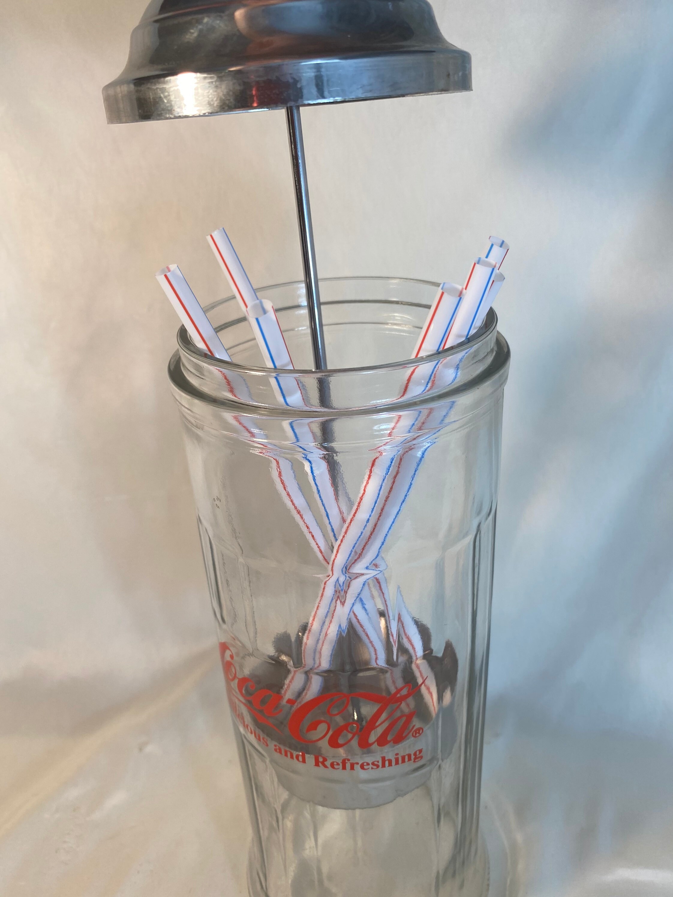 Vintage Cocacola Straw Dispenser NOT a Reproduction 30 Years Etsy