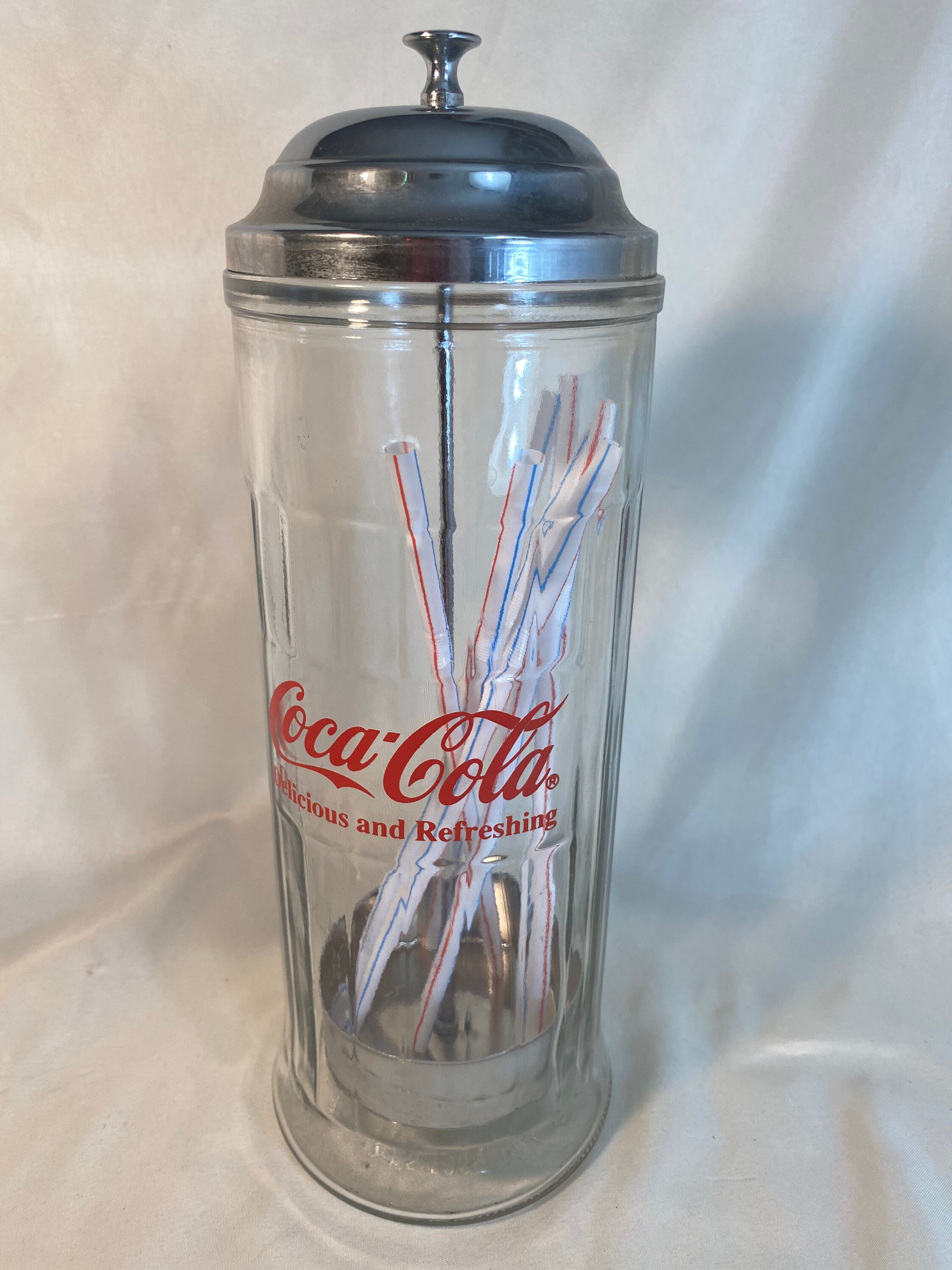 Vintage Cocacola Straw Dispenser NOT a Reproduction 30 Years Etsy