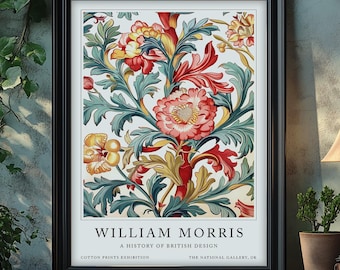 William Morris Print, Botanical Prints, Flowers Print wall art, William Morris Flowers, Floral Print, Flower wall art, William Morris Gift