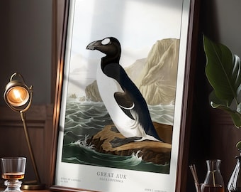 Audubon vogelafdrukken, vintage illustratie, kunst aan de muur vogel, Birds of America, vintage decor, vintage print, vogelposter, vissen cadeau print