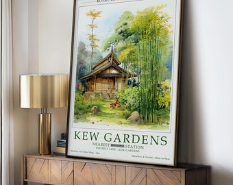 Cartaz dos Jardins de Kew, Gravuras de William Morris, Arte Botânica, Cartaz dos Jardins de Kew, Impressões de Exposição, Arte de Museu, Mercados de Flores, Natureza