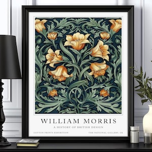William Morris Print, Flower Print, Art Nouveau Print, Floral Artwork, William Morris Gift, Exhibition Print, William Morris Decor, Wall art