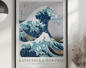 Japanese Vintage Prints, Hokusai Artwork, The Great Wave Print, Japanese Poster, Japanese Print, Japanese Art, Asian Wall Art, Kanagawa Art