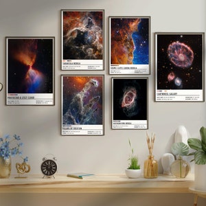 James Webb Weltraumteleskop Poster Drucke, Wand-Dekor, Weltraum Druck, Solar Sysytem, Wissenschaft, NASA, JWST, James Webb Art, Astronomie Plakat,