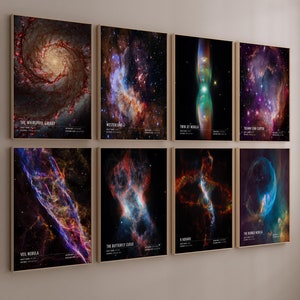 Póster del espacio, pósteres de James Webb, sistema solar, impresiones de la NASA, JWST, póster de astronomía, decoración de pared espacial, pósteres científicos, pósteres del Hubble