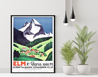 Switzerland Vintage Travel poster, Swiss Retro Travel poster, Travel Print, Wall art, Wall Poster, Vintage Print, Switzerland Travel Poster