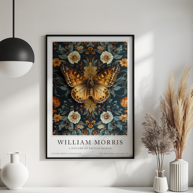 William Morris Print, Butterfly Print, Butterfly Wall Art, Gift for Her ...