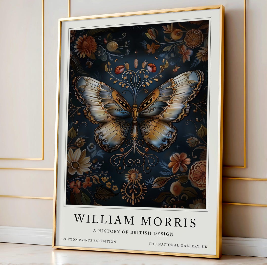 Morris Butterfly Prints, William Morris Print, Vintage Butterfly Art ...