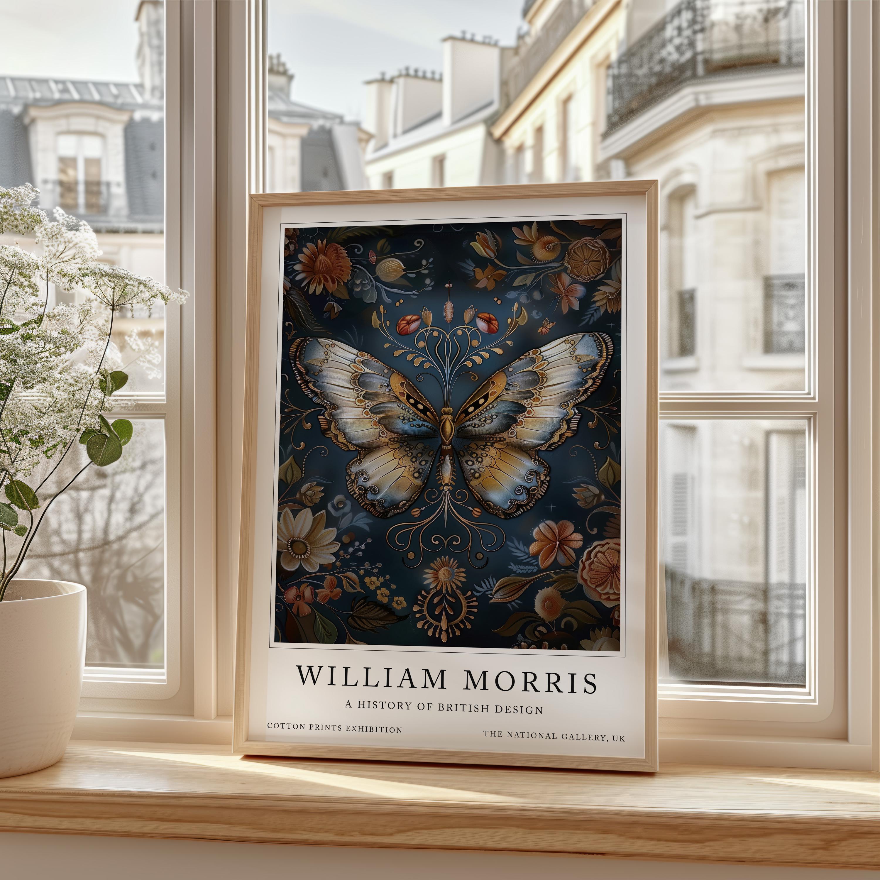 Morris Butterfly Prints, William Morris Print, Vintage Butterfly Art ...