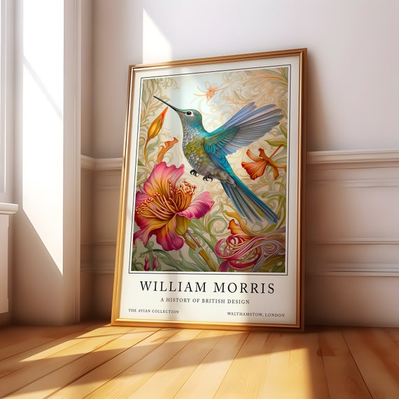 William Morris Bird Print, British Design Art, Vintage Floral Print, Art Nouveau print, William Morris Vintage Prints, Nature Inspired Art