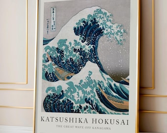 The Great Wave off Kanagawa Print, Hokusai Japanese Wall Art, Ukiyo-e Poster, Asian Wall Decor