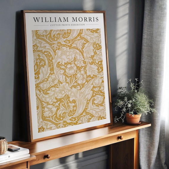 William Morris Prints, Yellow Print, Art Nouveau Print, Floral Pattern Print, Botanical Prints, William Morris gift, Vintage Wall Art,Morris