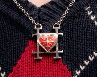 Collar de corazón rojo, joyería minimalista, collar gótico estético, plata de ley 925, accesorios de moda Y2K, regalo para él y ella, unisex