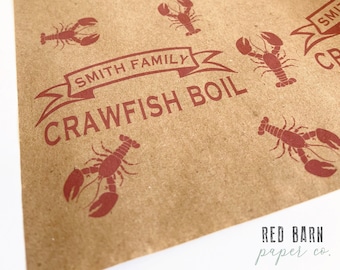 Crawfish Boil Table Runner,  Personalized with your name