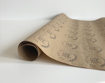 Custom Logo gift wrap, Personalized business Kraft paper wrapping paper