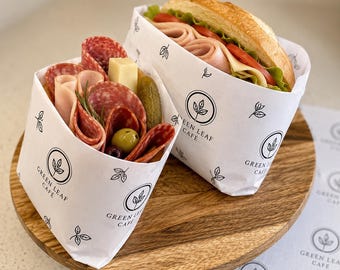 Custom Logo Food Liners: Branded Paper Wraps, Wedding Deli Tray