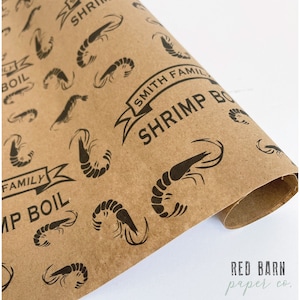 Shrimp Boil Table Runner,  Personalized with your name
