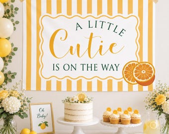 Kraft Paper Banner for A Little Cutie Is On The Way Shower Theme