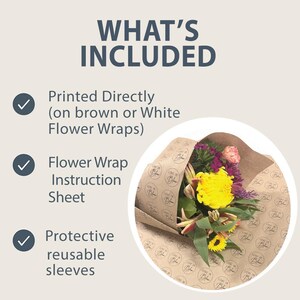 Custom Baby Shower Fresh Flower Bouquet Wraps | Personalized image 5