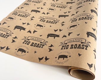 Pig Roast Table Runner,  Personalized with your name