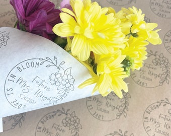 Future Mrs Fresh Flower Bouquet Wraps | Personalized for your bridal shower