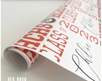 Custom Graduation Gift Wrap | Personalized Wrapping paper for Class of 2026