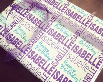 Custom Happy Birthday, Personalized Wrapping paper