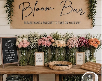 Kraft Paper Banner for a Bouquet Bloom Bar