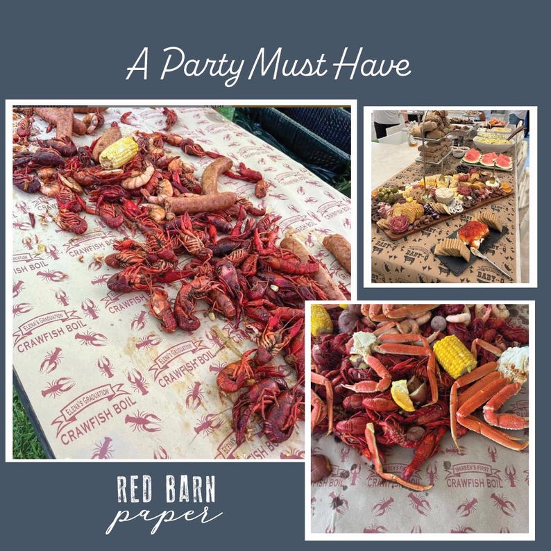 Seafood Party, Bake or Boil Table Runner | Low Country Boil | Personalized with your name image 8