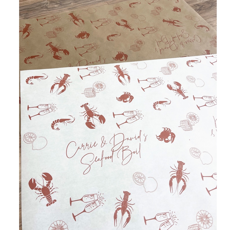 Seafood Boil table cover Personalized Paper Table Runner Food Safe Bild 2
