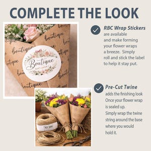 Custom Baby Shower Fresh Flower Bouquet Wraps | Personalized image 3