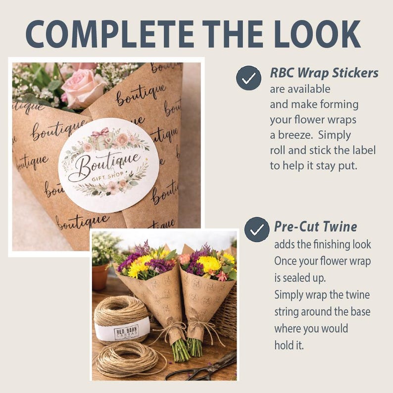 Custom Baby Shower Fresh Flower Bouquet Wraps | Personalized image 3