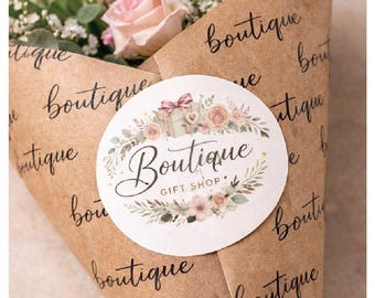 Your custom Flower Wrap Sticker, 2 inch circle, square or dye cut shapes