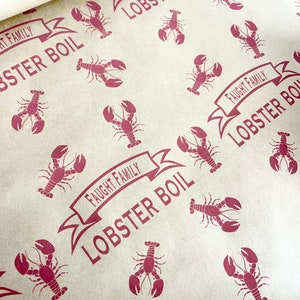 Lobster Boil Table Runner,  Personalized with your name