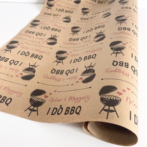I DO BBQ table cover Personalized with your names
