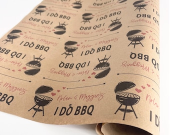 I DO BBQ table cover Personalized with your names