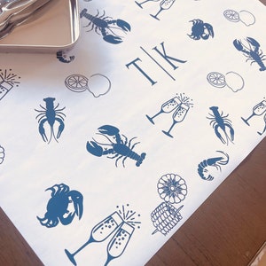 Custom Wedding Food Liners: Personalized Catering Paper Placemat