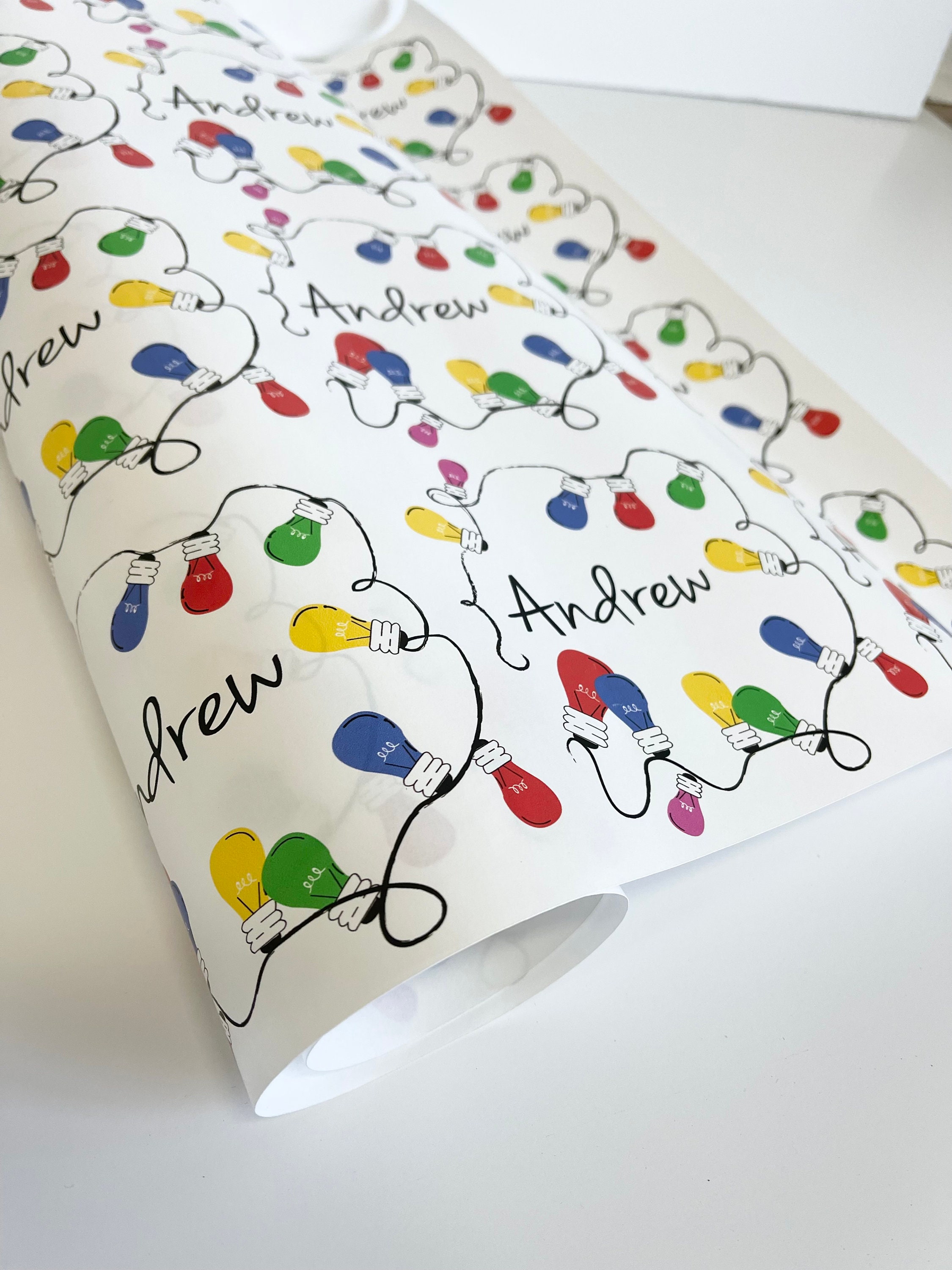 Christmas Lights Wrapping Paper 