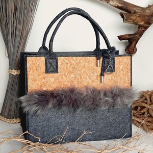 filztasche mit fellrand
