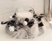 Herbstkranz Adventskranz aus Rebengeflecht mit Vanilla Duftkerze