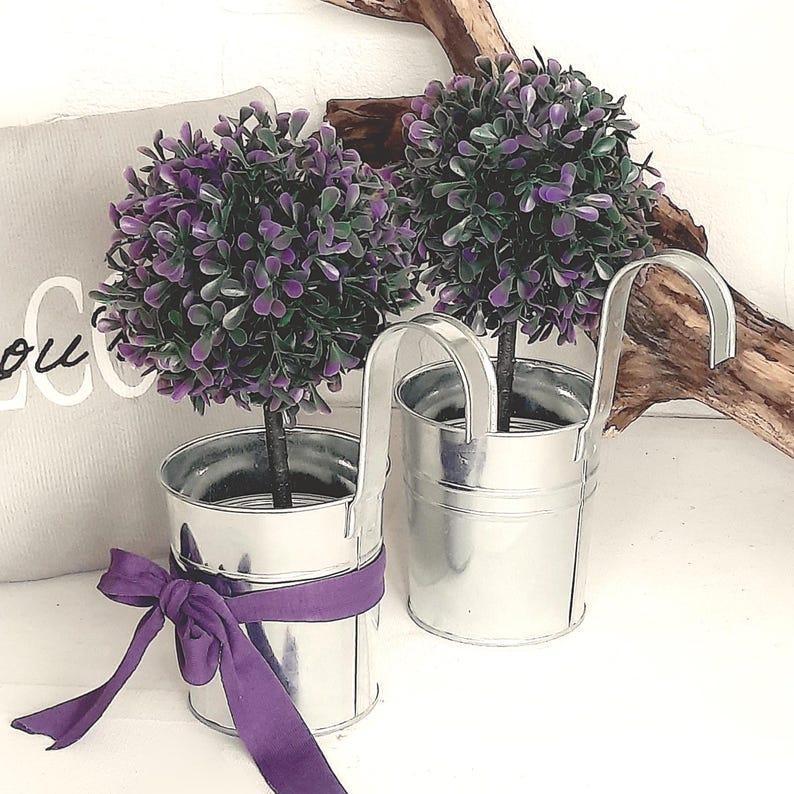 Summer Decoration Boxwood Artificial Plant Balcony Decoration in Zinc