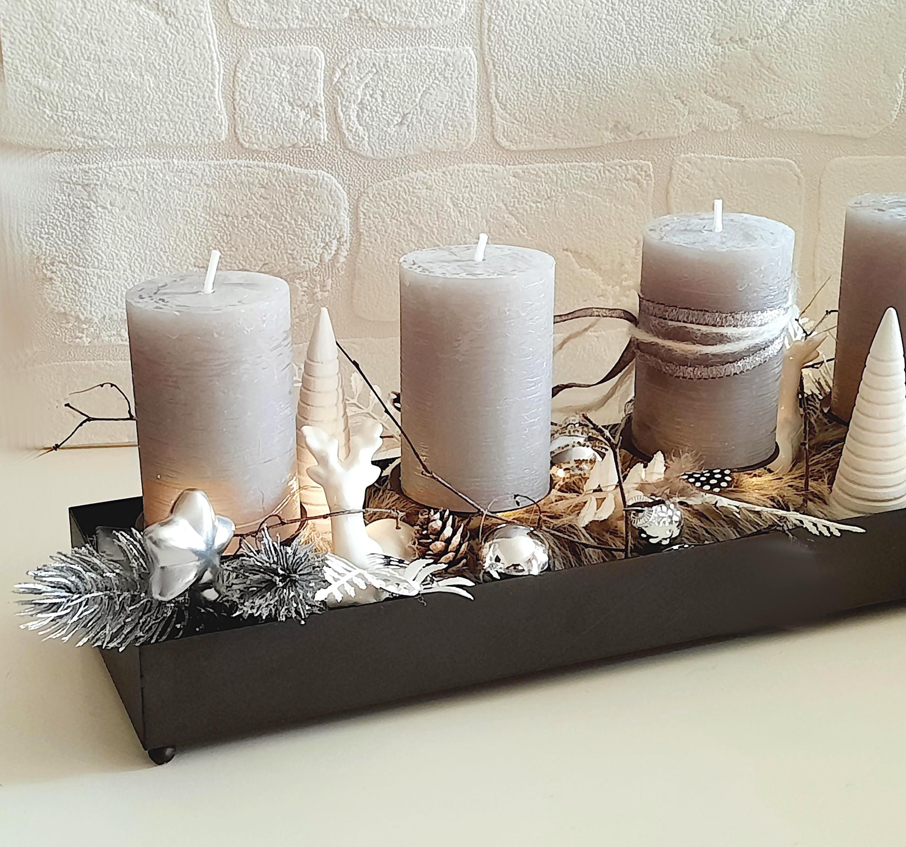 Adventsgesteck modern