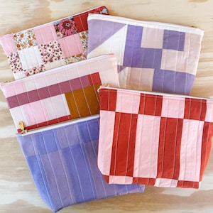 xl structured quilted zipper pouch