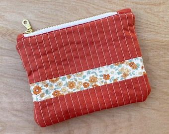 mini quilted zipper pouch