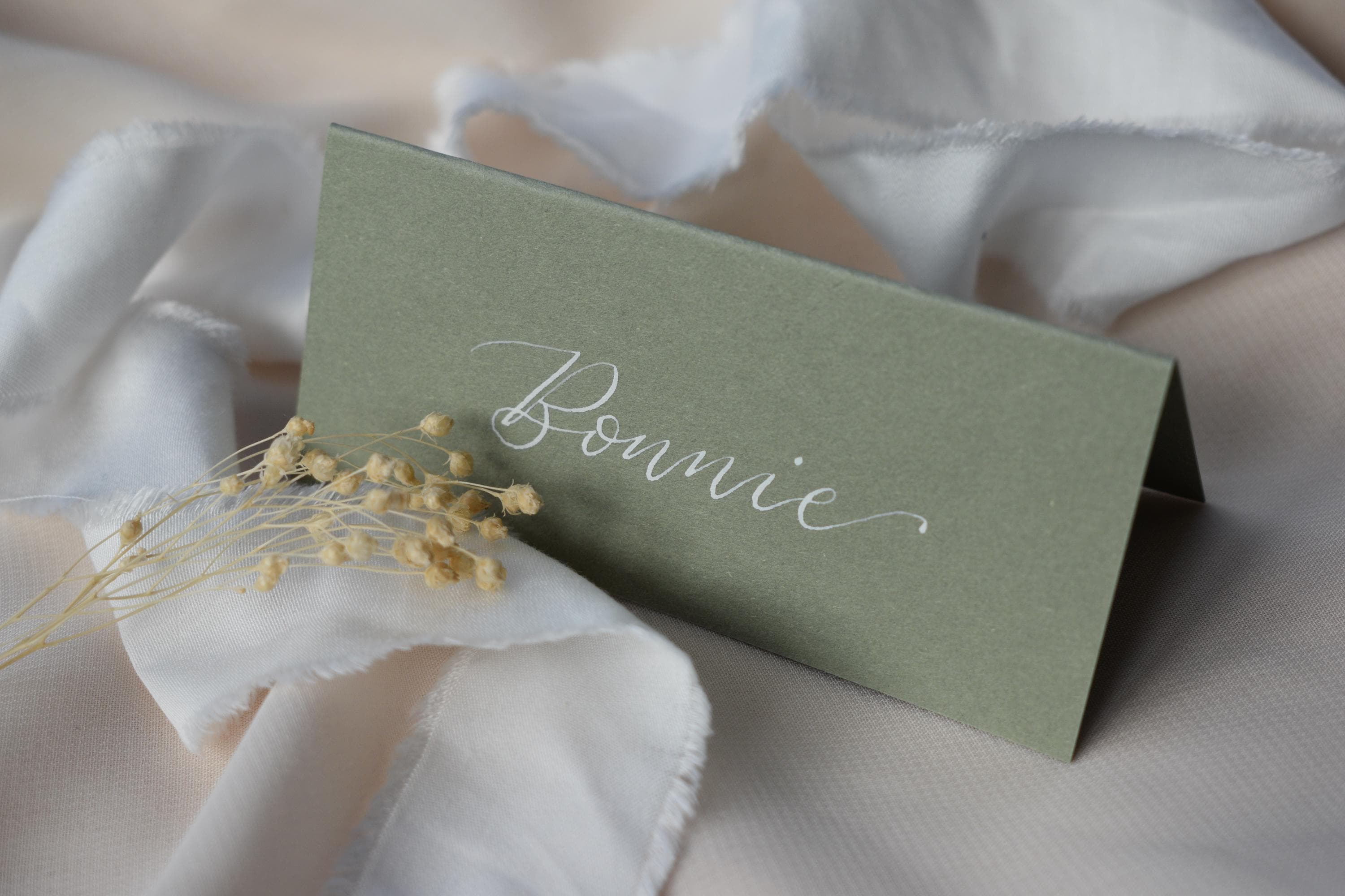 Handwritten Calligraphy Place Card