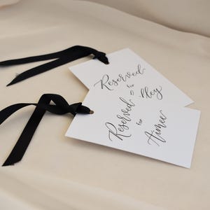 Reserved Seat Sign, Reserved Seating Tag, Ribbon Reserved Sign, Reserved Row Sign, Reserved Chair Tag, Saved Seat Sign, Ceremony Seat Tag
