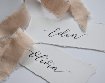 Wedding Place Name Cards, Handwritten Calligraphy Place Cards, Wedding Guest Name Tags