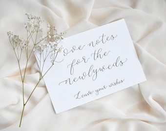 Handwritten Wedding Sign, Mini A5 Calligraphy Signs, Welcome Sign, Cake Dessert Table Decor, Guest Book Sign, Small Table Top Wedding Sign